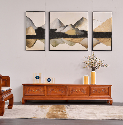 518花鸟厅柜大果紫檀（缅甸花梨木）